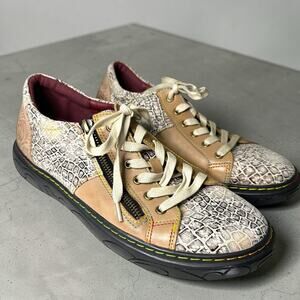 L’Artiste Spring Step Danli Cosmic Leather Sneaker Shoes EU 42 US 10.5 Embossed